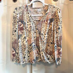 Knox Rose Womens Top Medium Floral Flower Power Retro Boho Cottagecore 19045‎